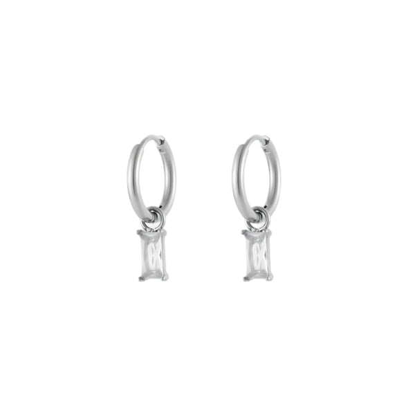 Orecchini Hoop Baguette