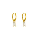 Orecchini Hoop Baguette